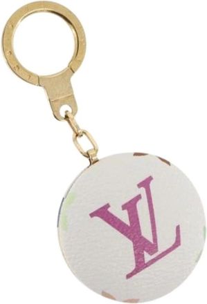 Louis Vuitton Pre-owned Accessories, female, White, Size: ONE SIZE Pre-owned Canvas Key Holder