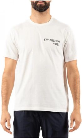Fay Stijlvolle Gebreide Top - Heren - T-shirts - Wit - L - Tops