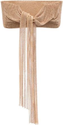 Cult Gaia knotted tassel clutch - women - glass/Calf Leather - OS - Gold