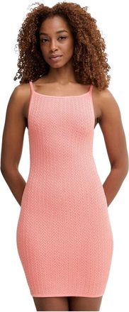 Guess Jen Mini Jurk - Dames - Korte kleedjes - Oranje - S - Leer - Kleedjes