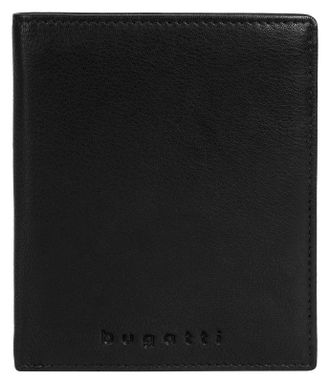 Bugatti Geldb&ouml;rse BUGATTI CLIFF, Herren, schwarz, Leder, leicht gl&auml;nzend, unifarben, Kleinlederwaren Geldb&ouml;rse, echt Leder