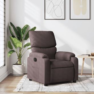vidaXL Sill&oacute;n Reclinable De Tela Marr&oacute;n Oscuro Vidaxl