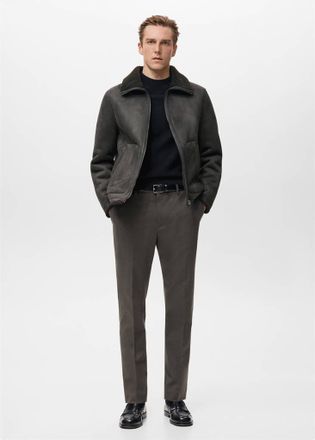 Mango Giacca double face similpelle marrone - Uomo - XL - MANGO MAN