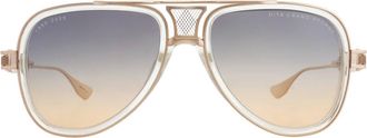 Dita Eyewear GRAND-DECADE Grey to Apricot Gradient Pilot Unisex Sunglasses DTS460-A-03 56