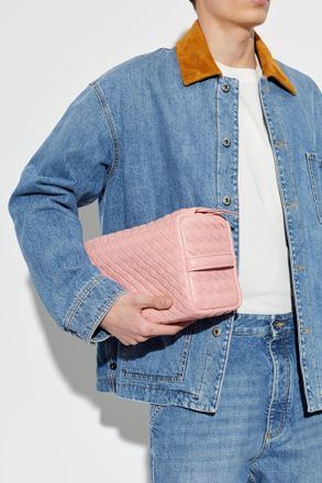Bottega Veneta Leather Handbag Cubo, Mens, Pink