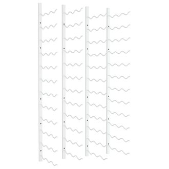 Berkfield Home Wall Mounted Wine Rack for 36 Bottles 2 pcs White Iron