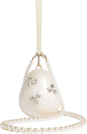 Simone Rocha Ivory Pearl Crossbody Micro Egg Bag