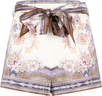 Zimmermann Cremefarbene Leinenshorts Luna von Zimmermann