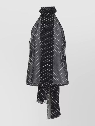 Tom Ford silk polka dot halterneck sleeveless blouse