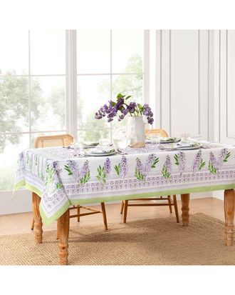 Elrene Lilac Garden Floral Tablecloth