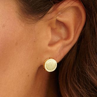 Savvy Cie Jewels Satin Finish Cz Halo Ear