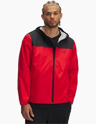 Under Armour Mens Cloudstrike Waterproof Jacket - Red - Size: 40/Regular