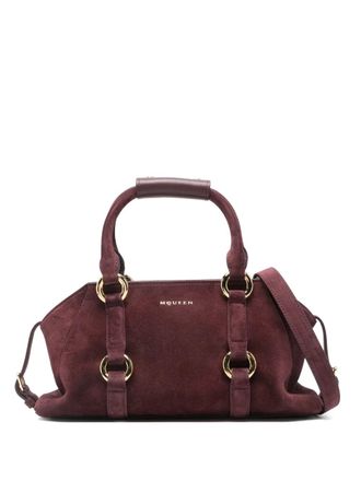 Alexander McQueen Farringdon ring-detail satchel - women - Calf Suede - One Size - Red