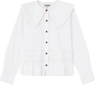 Ganni Mujer, Blusas y Camisas, Blanco, Talla: S