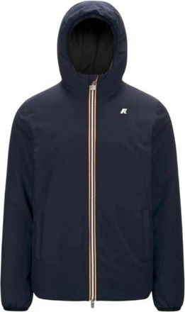 K-Way Warme Dubbele Jas - Heren - Zomerjassen - Blauw - XL - Polyester - Jassen
