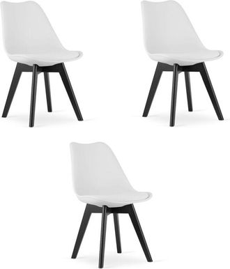 OEM Silla Mark - Patas Blancas / Negras X 3