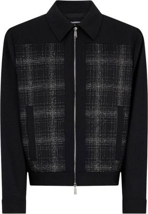 Dsquared2 Black Check Zip Up Jacket
