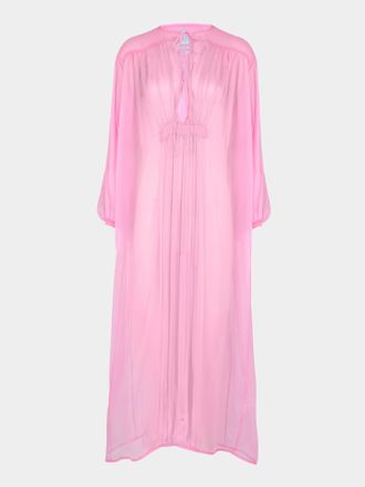Les Vacances d'Irina The Hazy Nipple Silk Long Dress One Size