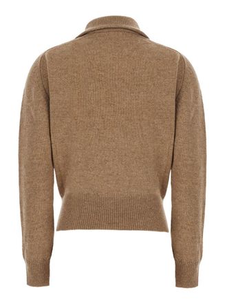 Mauro Grifoni Wool Zip-Up Sweater - Beige