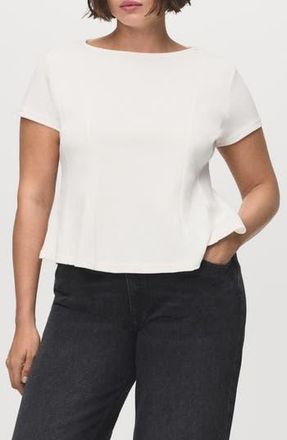 Mango A-Line Cotton T-Shirt in White at Nordstrom Rack, Size X-Large