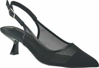 French Connection Elea Mesh and Stone Slingback Heel in Black at Nordstrom, Size 6