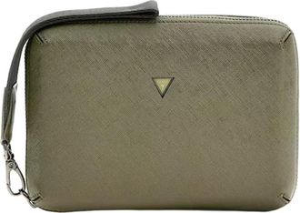 Guess Modena Saffiano Trousse - Heren - Portefeuilles - Groen - ONE Size - Leer - Accessoires