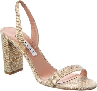 Aquazzura So Nude Block 85 Canvas Slingback Sandal