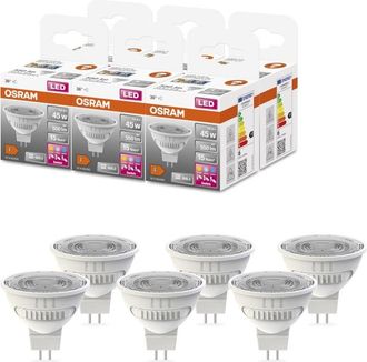 Osram Lampada led led spot MR16 45 con riflettore, GU5.3, 5.6W, 550lm, 2700K-6500K, scelta tra tre tonalit&agrave; di luce bianco caldo, freddo, luce diurna