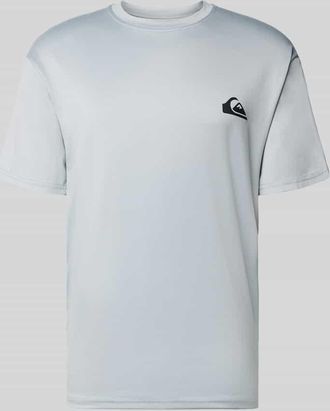 Quiksilver T-Shirt mit Rundhalsausschnitt und Logo in Hellgrau, Gr&ouml;&szlig;e XXL