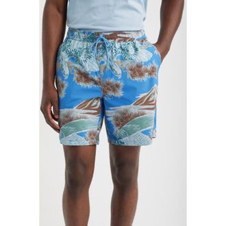 Brixton Rainier Everyday Hybrid Shorts in Blue Sky Rainier at Nordstrom, Size X-Large