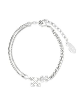 Off-white double-Arrow chain bracelet - Silver