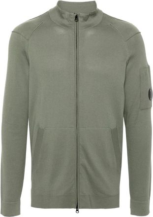 C.P. Company Gebreide Sweater met Rits - Heren - Vesten - Groen - L - Katoen - Truien & Vesten