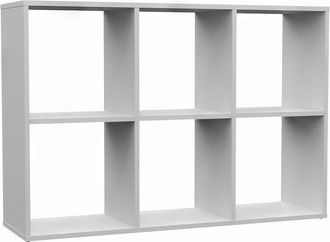Topeshop Marion - Estanter&iacute;a Modular Con 6 Cubos - Librer&iacute;a Con 6 Compartimentos - 110x30x75 Cm - Mueble De Almacenaje