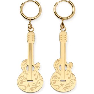 Cufflinks Inc. Grand Ole Opry Guitar Earrings in Gold at Nordstrom