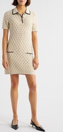 Frame Denim The Bauble Open Stitch Mini Sweater Dress in Cream at Nordstrom Rack, Size X-Small