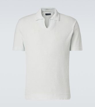 Thom Sweeney Cotton terry polo shirt