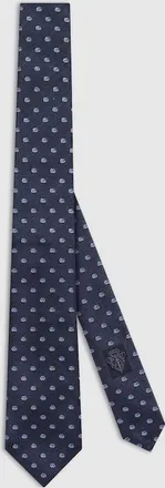 Gucci Double G Silk Jacquard Tie, Blue