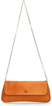 Ursula Mascar&oacute; Medium Leather Clutch With Cross Body Chain Strap in Rust at Nordstrom