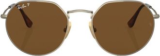 Ray-Ban round-frame tinted sunglasses - unisex - Metal - 51 - Gold