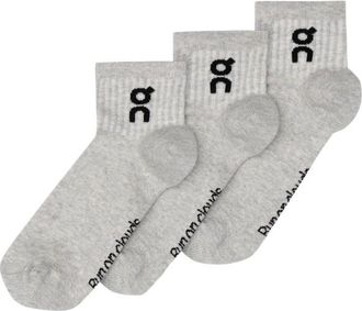 On Logo Sock Mid 3-Pack Multifunktionssocken - Unisex | grau