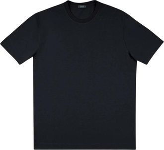 Zanone T-shirts - Heren - T-shirts - Blauw - M - Katoen - Tops