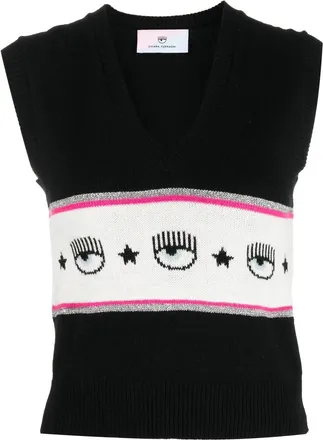 Chiara Ferragni Classic Knit Sweater With Round Neckline And Long Sleeves