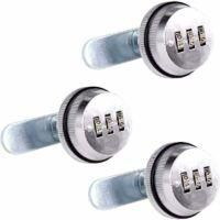 OEM Cerraduras De Seguridad Con Teclado Y Perno De Aleaci&oacute;n De Zinc De 2 Cm/0,79 Pulgadas, Acabado Cromado Brillante, Para Armarios/cajas (3 Productos) - 