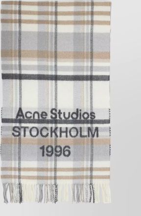 Acne Studios wool cashmere checked scarf