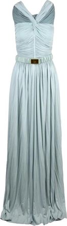 Elisabetta Franchi Abito Lungo Stretch - Dames - Avondkleed - Blauw - M - Kleedjes