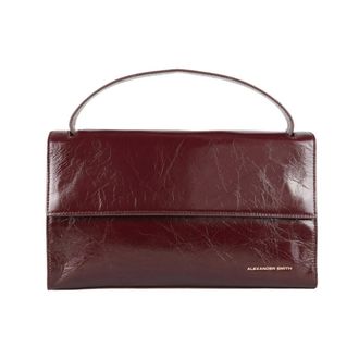 Alexander Smith Handbags, female, Red, Size: ONE SIZE Holly shoulder bag with bordeaux patent leather shoulder strap