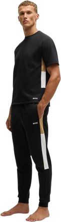 HUGO BOSS Heren Colour Block Regular T-shirt (Zwart)
