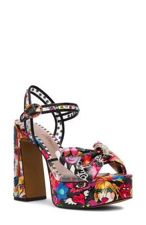 Betsey Johnson Shelley Platform Sandal in Bright Multi at Nordstrom, Size 8