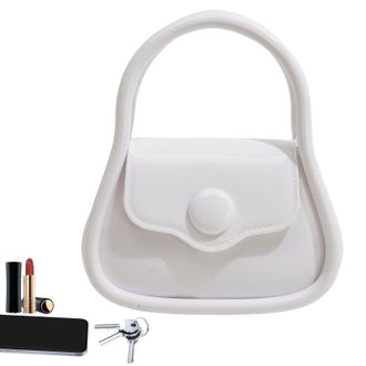 Generic Transparent Jelly Purse, Summer Fashion Satchel Bag, 10.8 Inches Top Handle Tote with Crystal Finish, Stylish Shoulder Bag, Purse with Lightweight Des