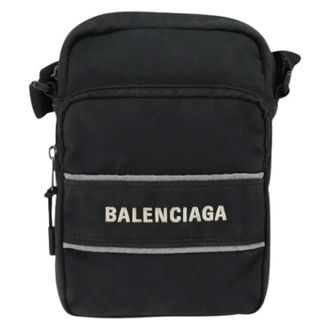 Balenciaga Vintage, unisex, Zwart, ONE Size, Pre-owned Canvas Cross Body Tas